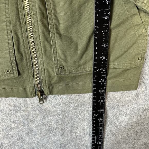 Duluth Trading Jacket Mens XS Army Green Full Zip Up Cargo Utility Coat Cotton - Picture 3 of 8